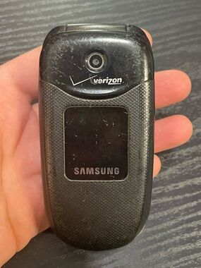 Verizon Samsung Flip Phone Cellular Device Black